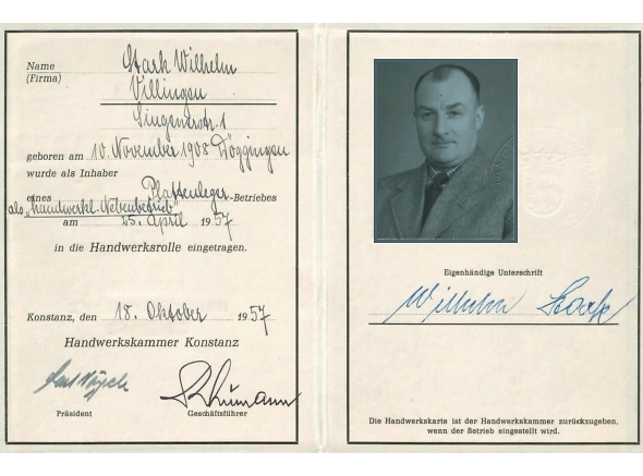 1957 Eintragung Plattenlegebetrieb