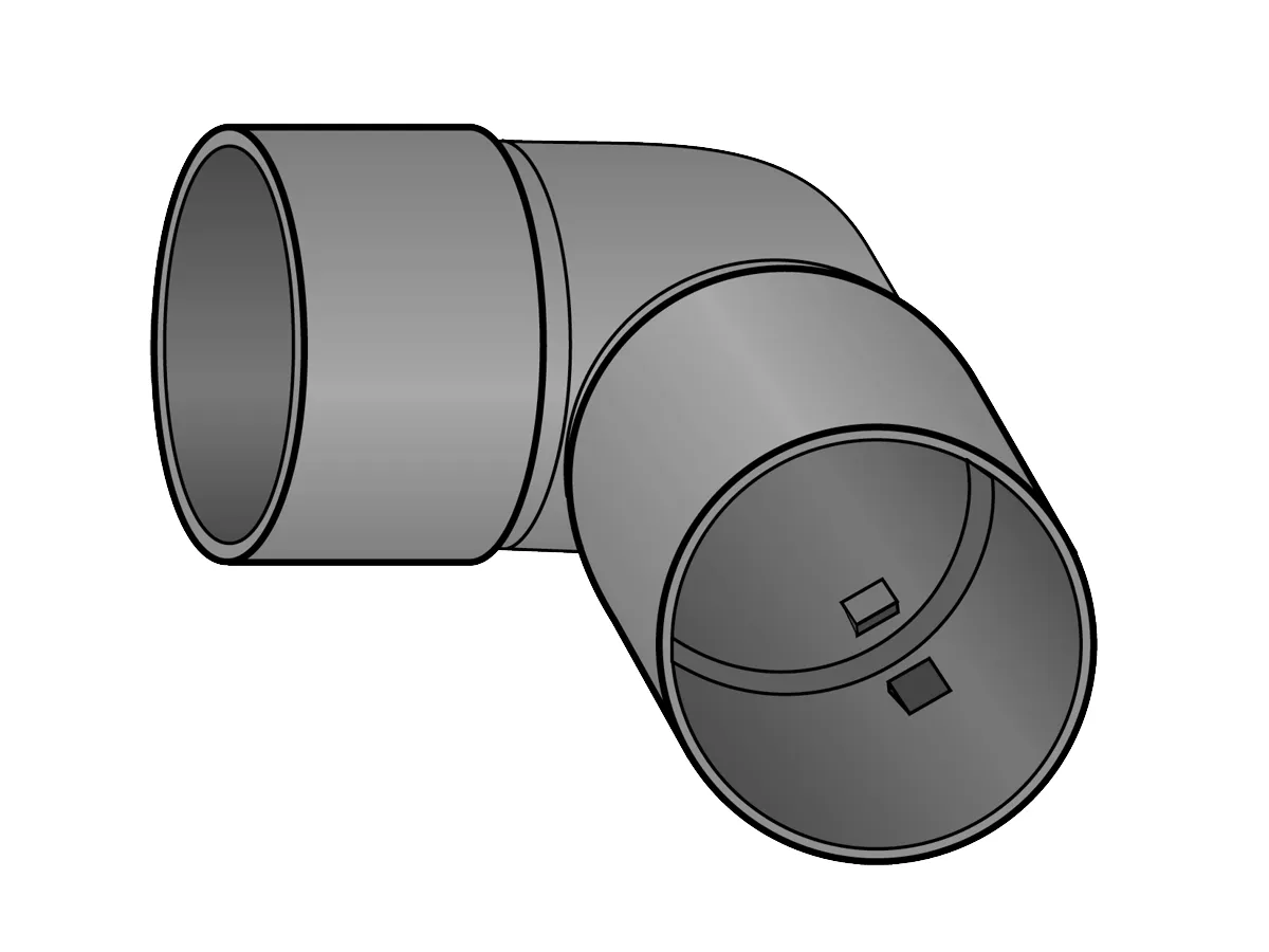 FF-DR&Auml;N-WINKELST&Uuml;CK 90 GRAD DN 100