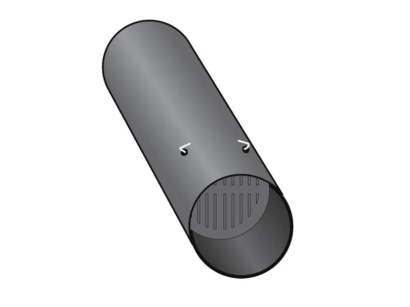 FF-DR&Auml;N-AUSLAUFST&Uuml;CK 1M LG. DN 200