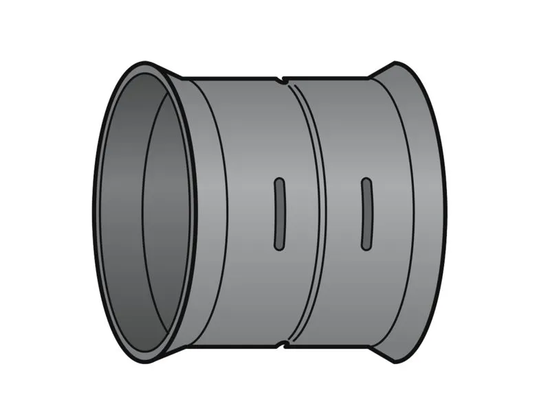 STRABUSIL-DOPPELMUFFE DN 200, SCHWARZ