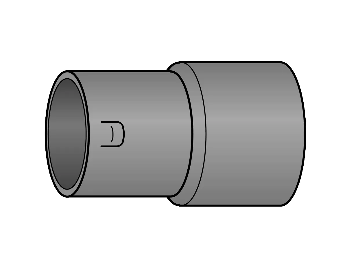 STRABUSIL-&Uuml;BERGANG DN 150/150, SCHWARZ