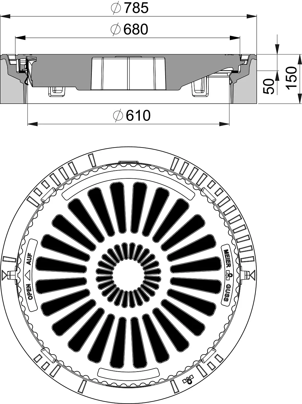 GUSS-EINLAUFROST "BUDATOP" KL.D400