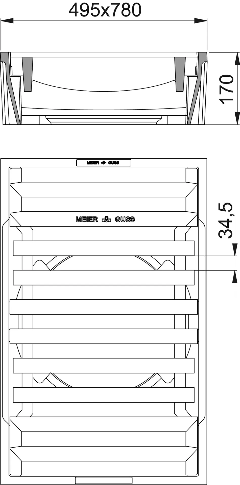 GUSS-AUFSATZ F. BERGSTR. KL.C250 PULT