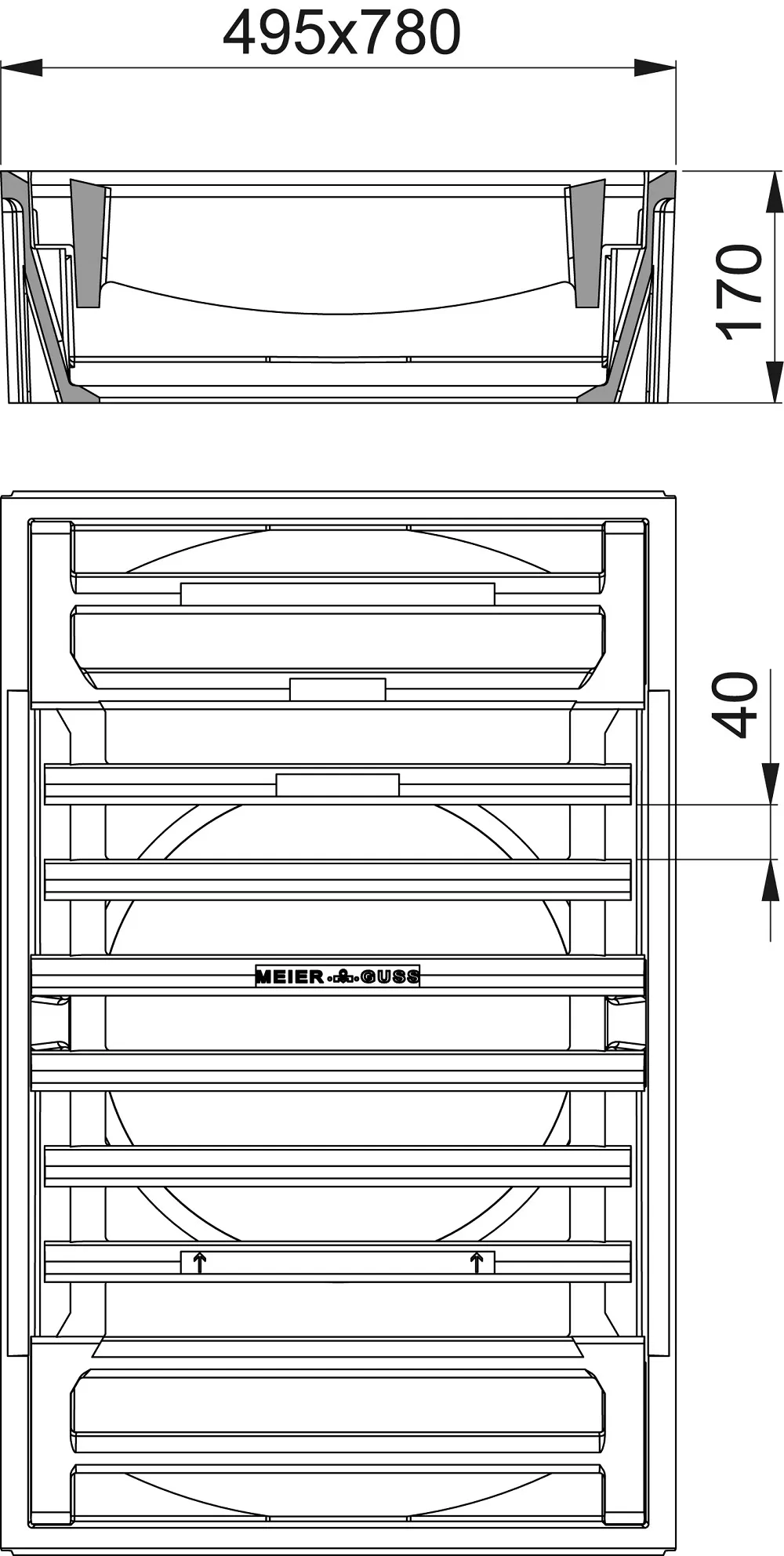 GUSS-AUFSATZ F. BERGSTR. KL.D400 PULT