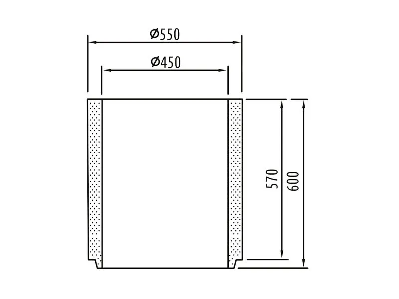 SCHAFT LANG  5D F. STR. 570 MM O. TRAGN.