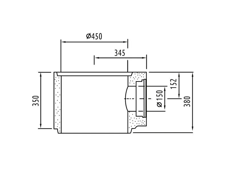 MUFFENTEIL 3A F.STR. MIT KG-MUFFE DN 150