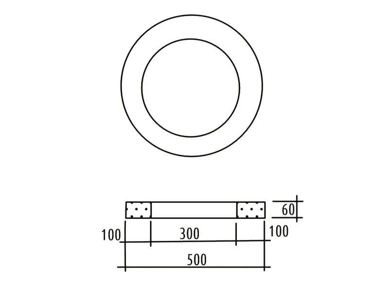 AUSGLEICHSRING 300/  60 MM F. HOF