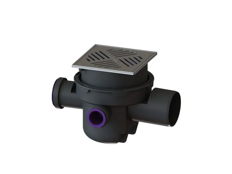 PVC-KELLERABL. 200/200MM EDELSTAHL 29121