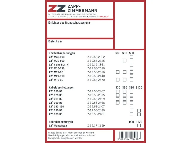 KENNZEICHNUNGSSCHILD DE