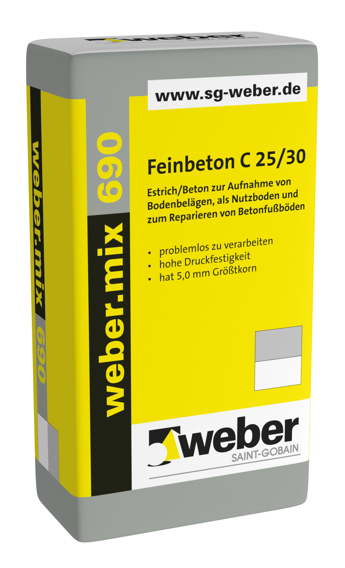 WEBER.MIX 690 A`40 KG BETON-ESTRICH - Bindem. Mörtel, Zuschläge ...