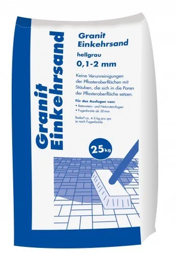 EINKEHRSAND Granit hellgrau 0,1-2mm 25kg