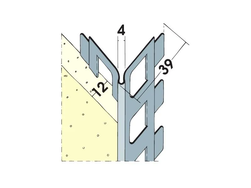 Kantenprofil ab 12mm wei&szlig; 9112     260cm