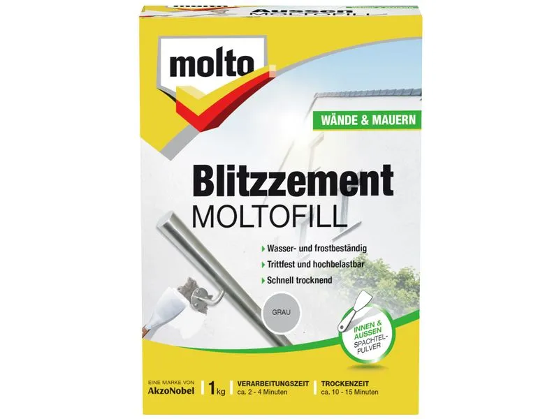 Moltofill Blitzzement grau aussen+innen