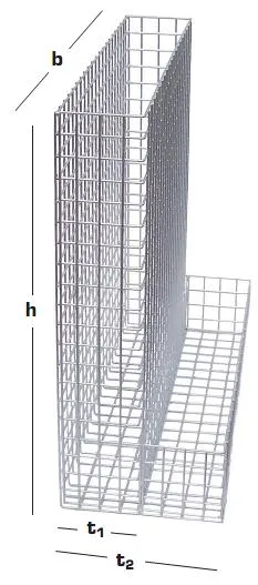 GITTTEC L-DRAHTMAUER  200X  50X20CM S+S