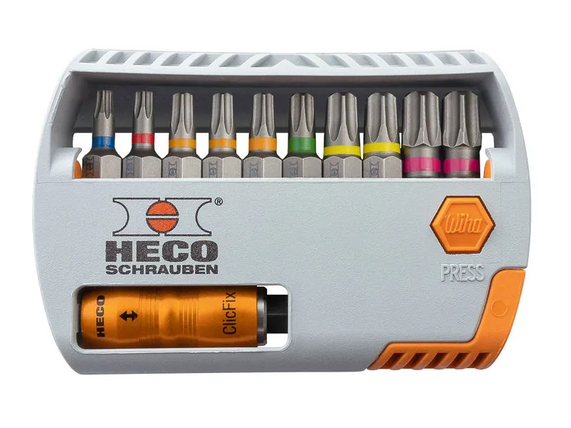 Schrauberbits HECO-Bit-Selector HD-Drive mit Farbkodierung 11-tlg.