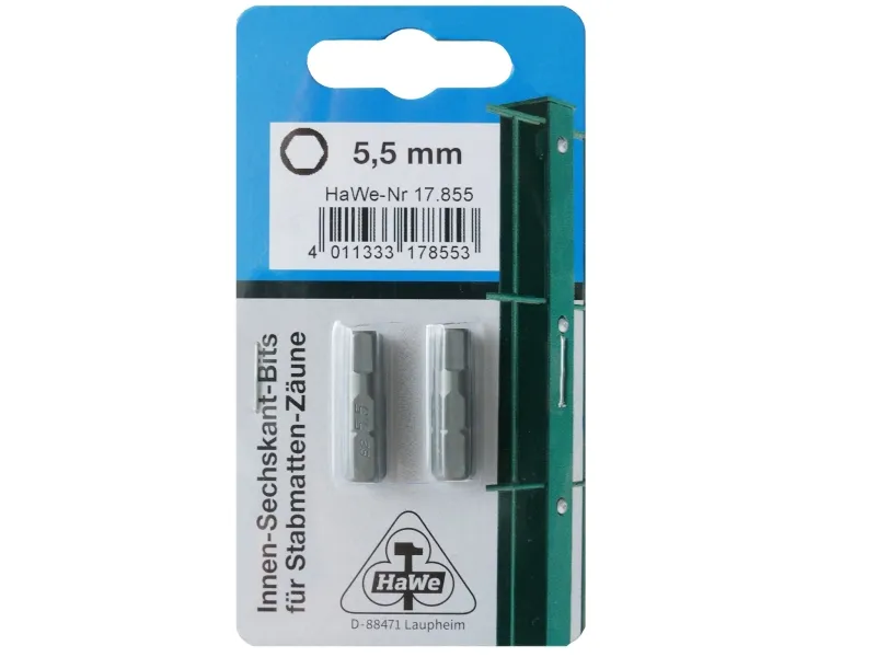 BIT INNENSECHSKANT 5,5 MM 2 ST&Uuml;CK 17.855