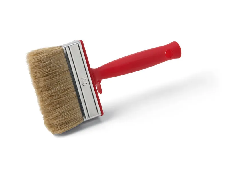 Fl&auml;chenstreicher YES 100mm rot vulkanisiert, Borstenmix