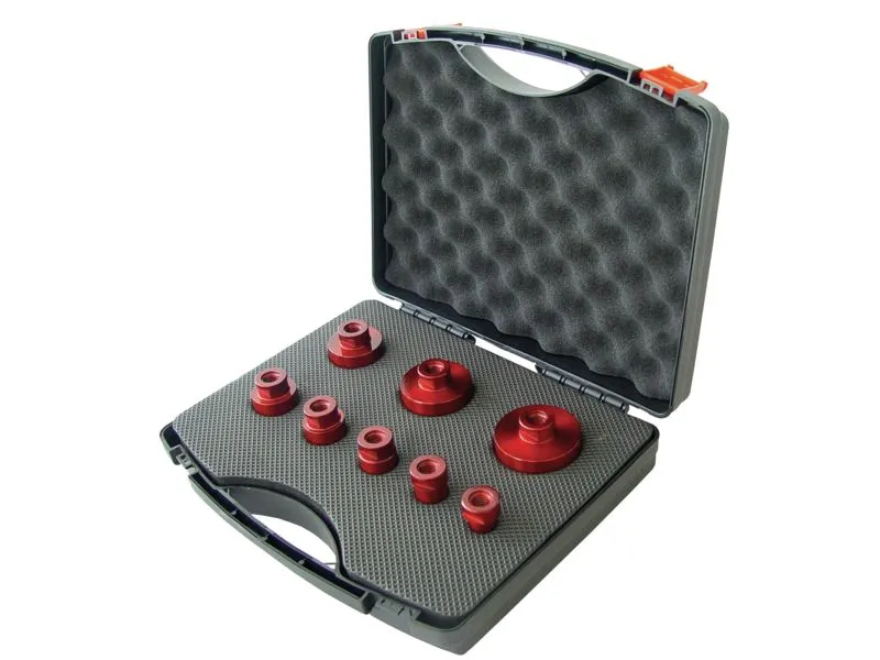 Granitbohrkronen-Set M14 8-tlg. im Koffer &Oslash; 20,25,32,35,40,50,60,68 mm